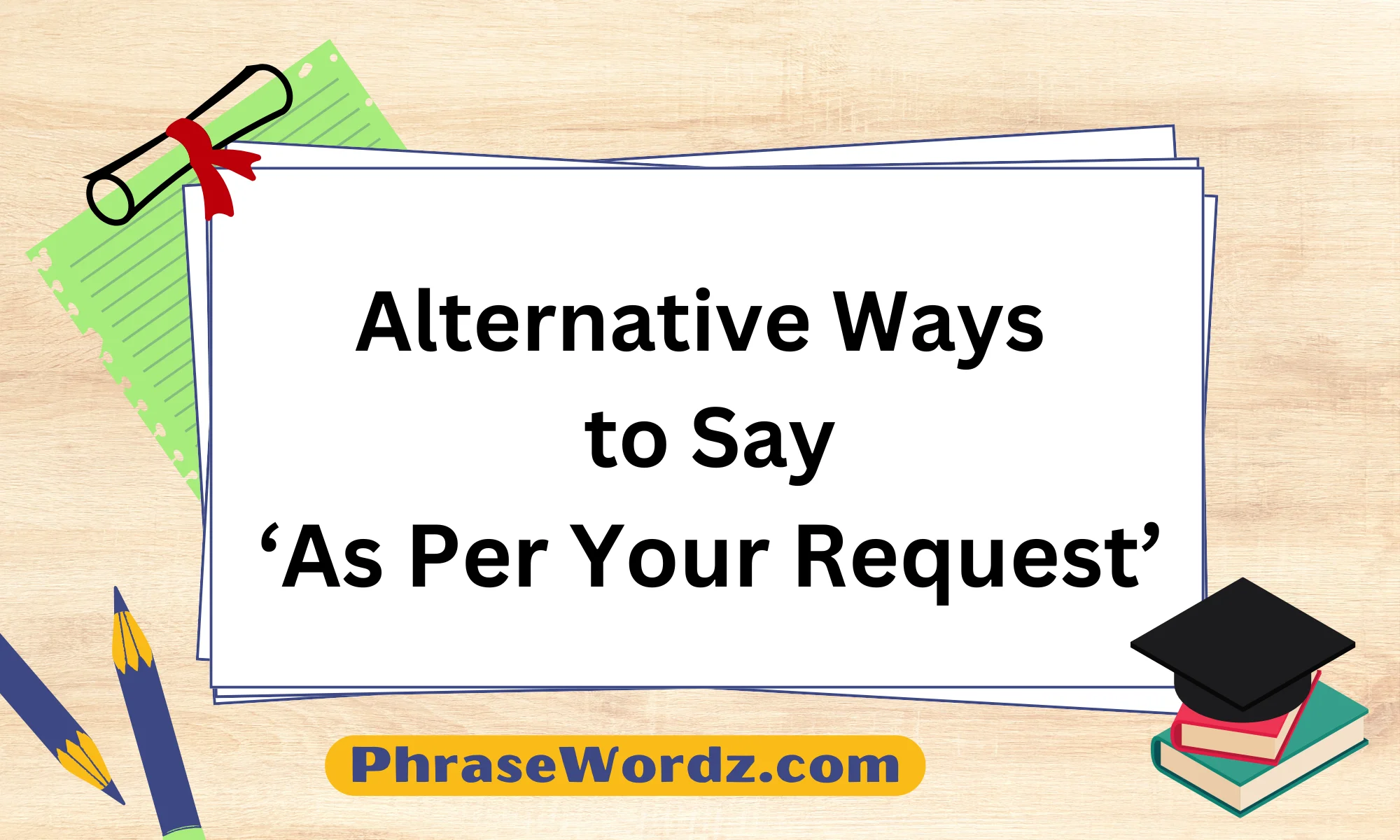 Alternative Ways to Say ‘As Per Your Request’