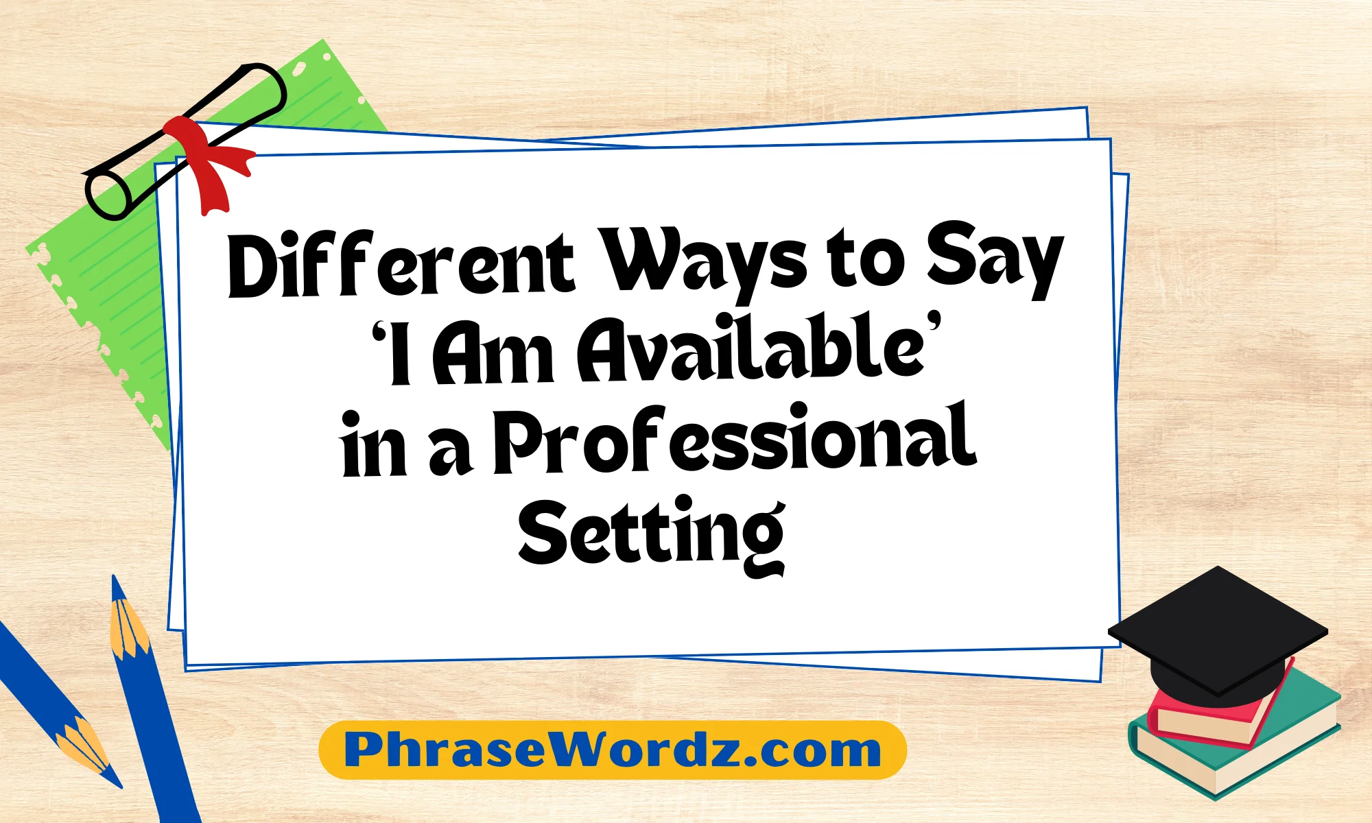 Different Ways to Say ‘I Am Available’ in a Professional Setting