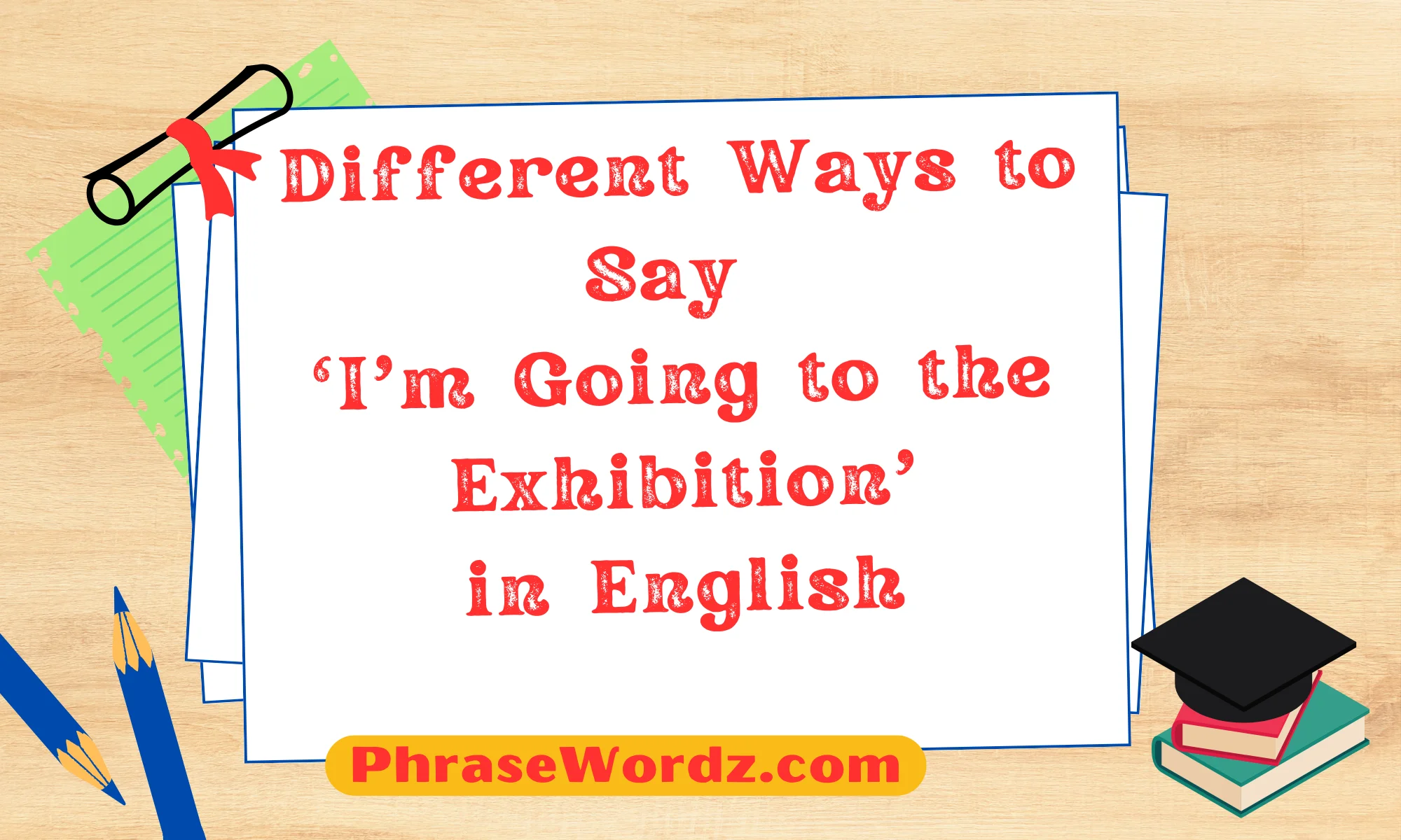 Different Ways to Say ‘I’m Going to the Exhibition’ in English