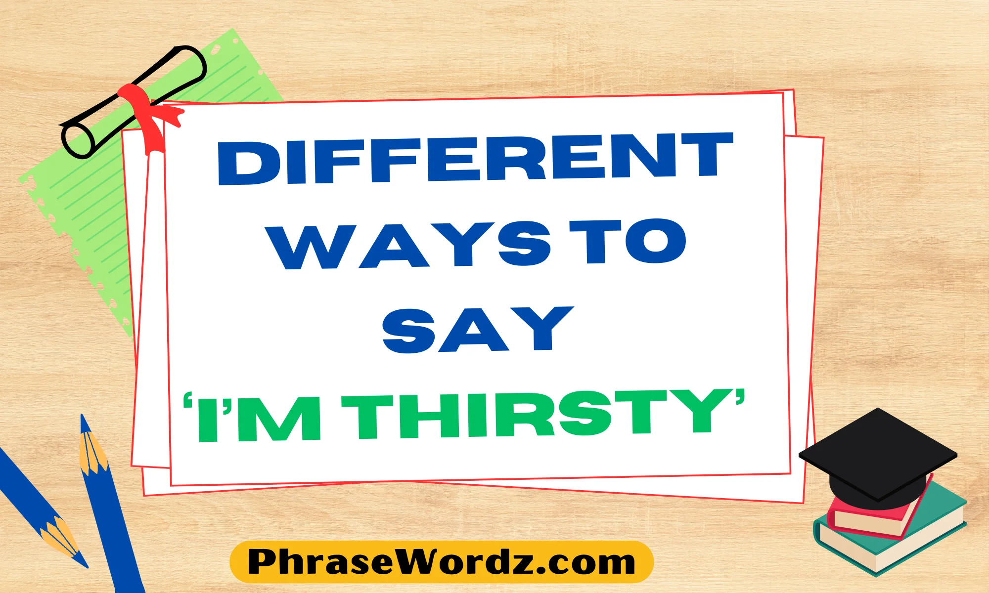 Different Ways to Say ‘I’m Thirsty’