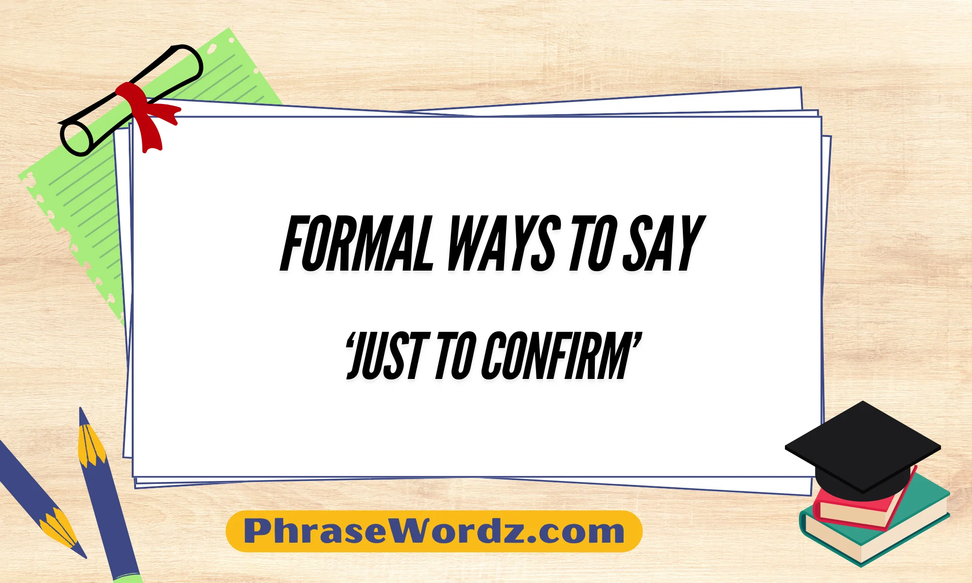 Formal Ways to Say ‘Just to Confirm’