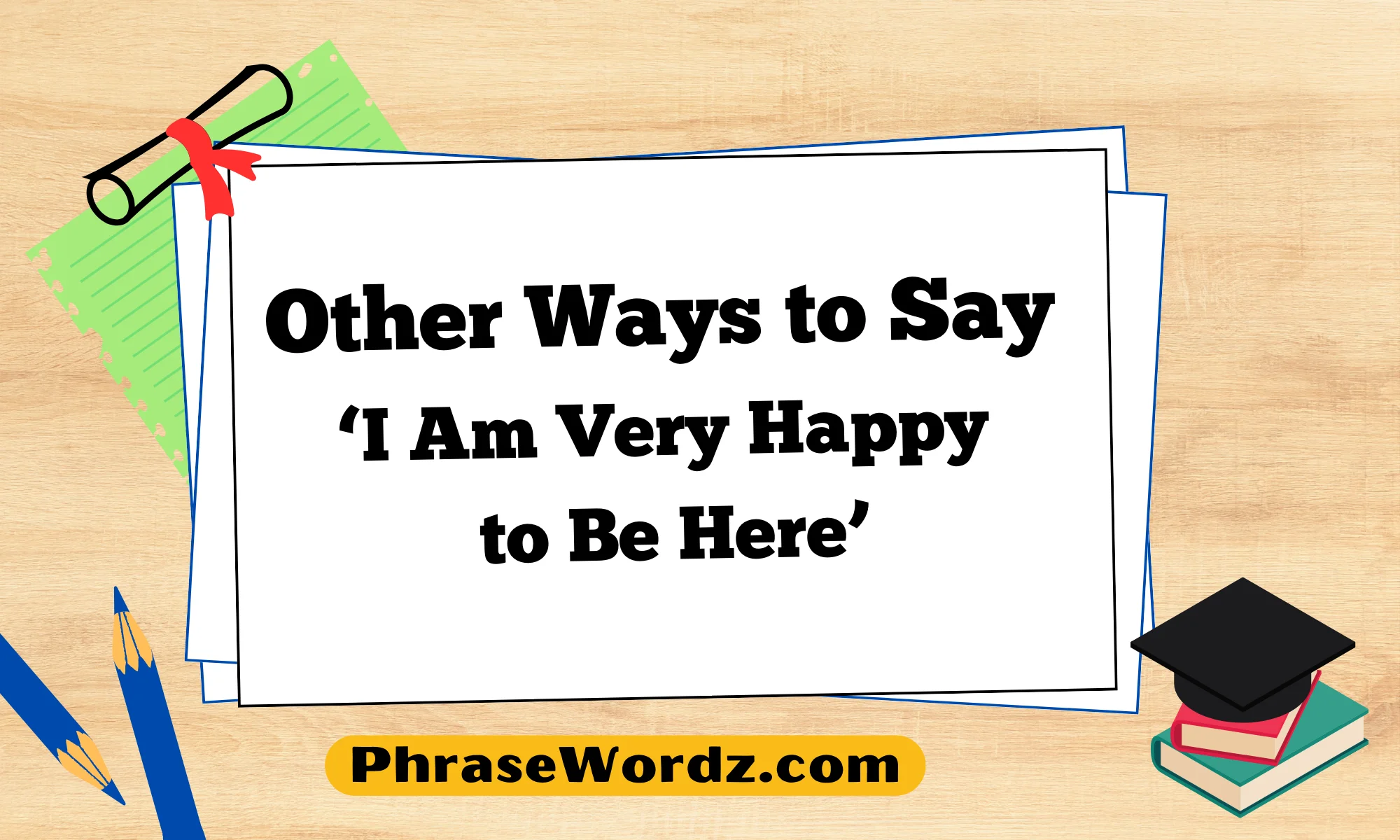 Other Ways to Say ‘I Am Very Happy to Be Here’