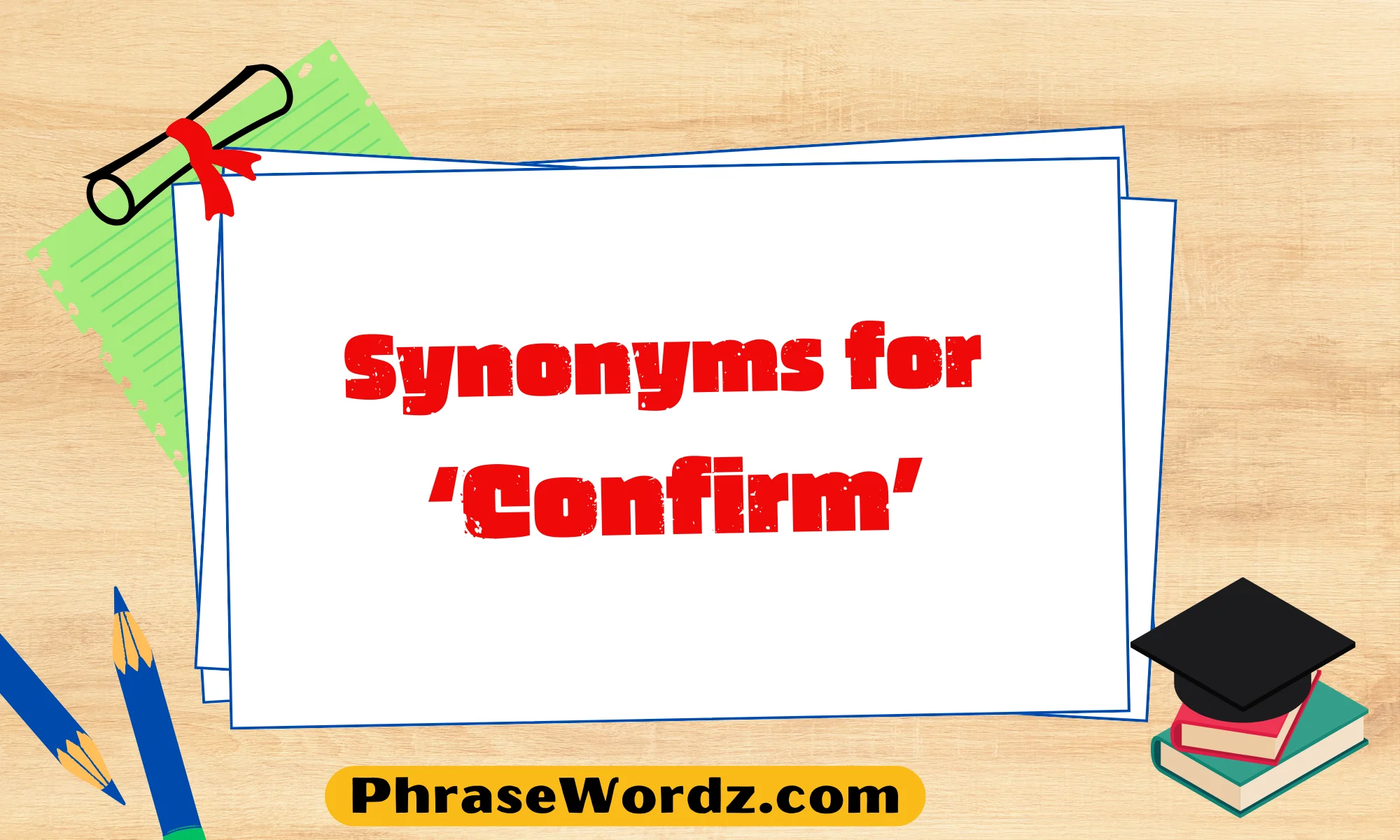 Synonyms for ‘Confirm’