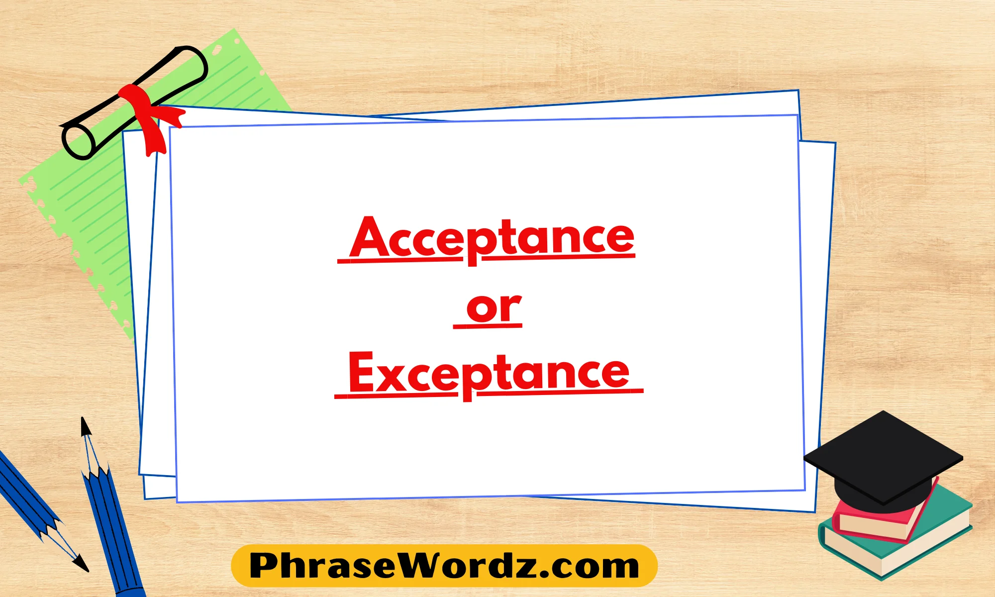 Acceptance or Exceptance - Common Grammar Mistake