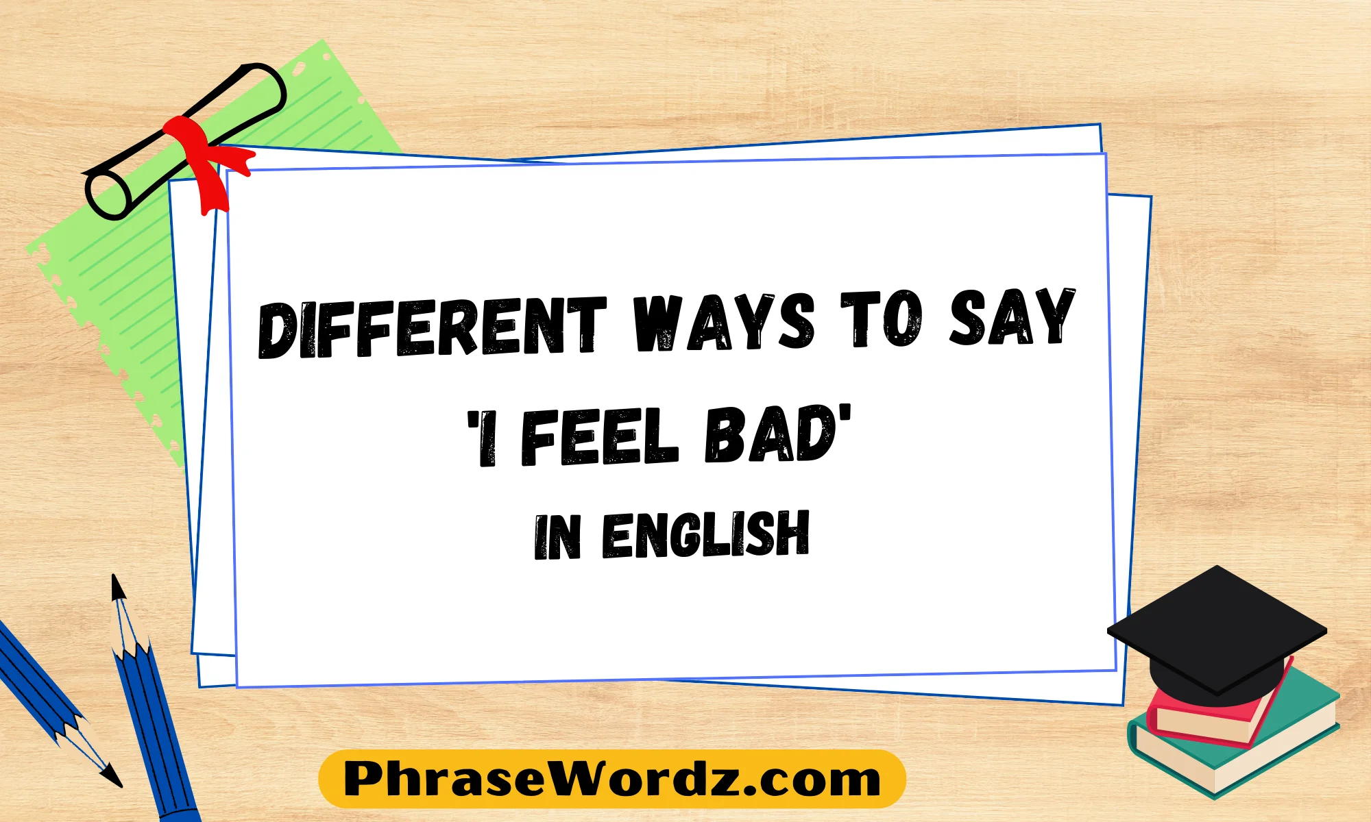 Different Ways to Say 'I Feel Bad' in English