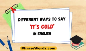 Different Ways to Say ‘It’s Cold’