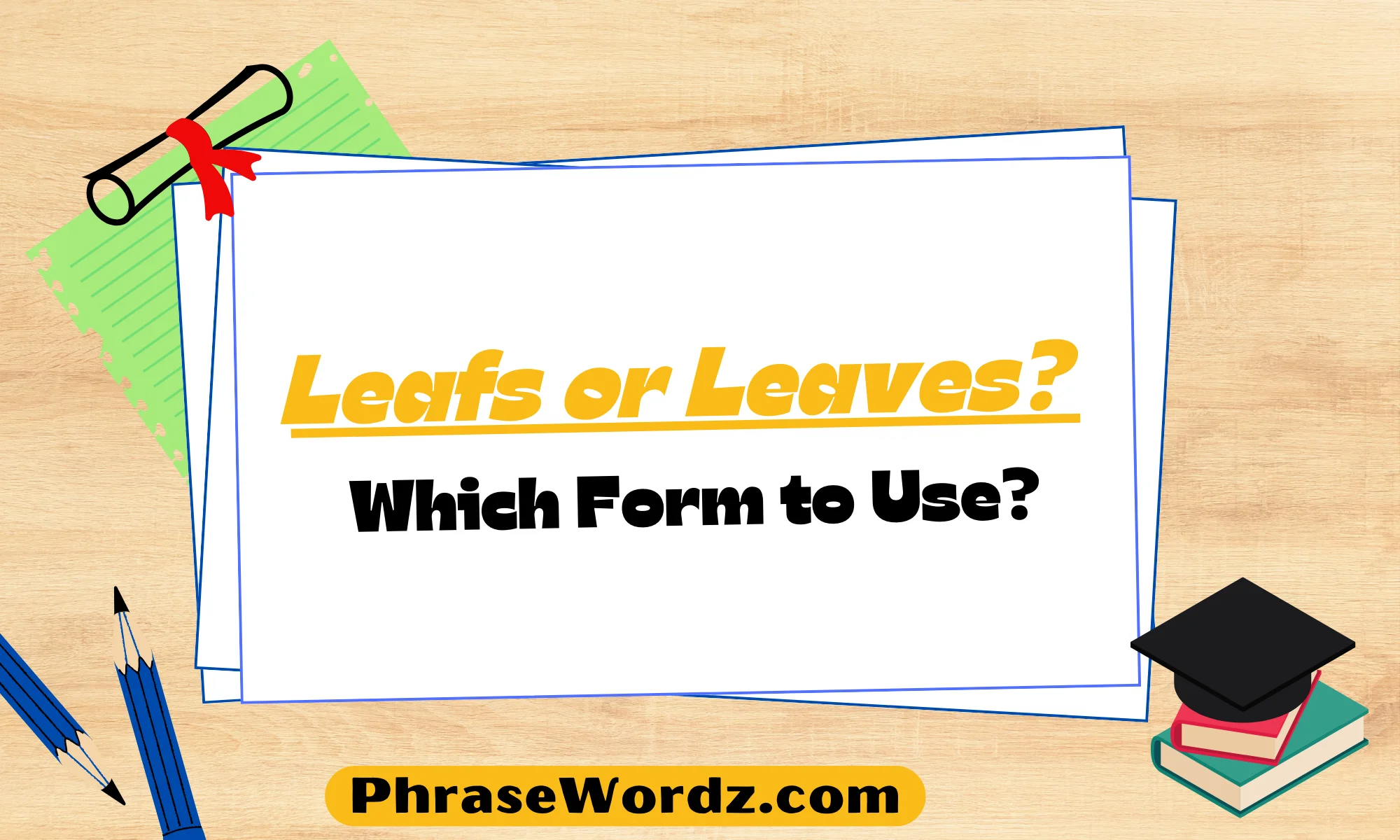 Leafs or Leaves? Which Form to Use?