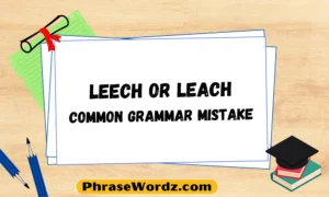 Leech or Leach: Common Grammar Mistake