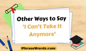 Other Ways to Say ‘I Can’t Take It Anymore’