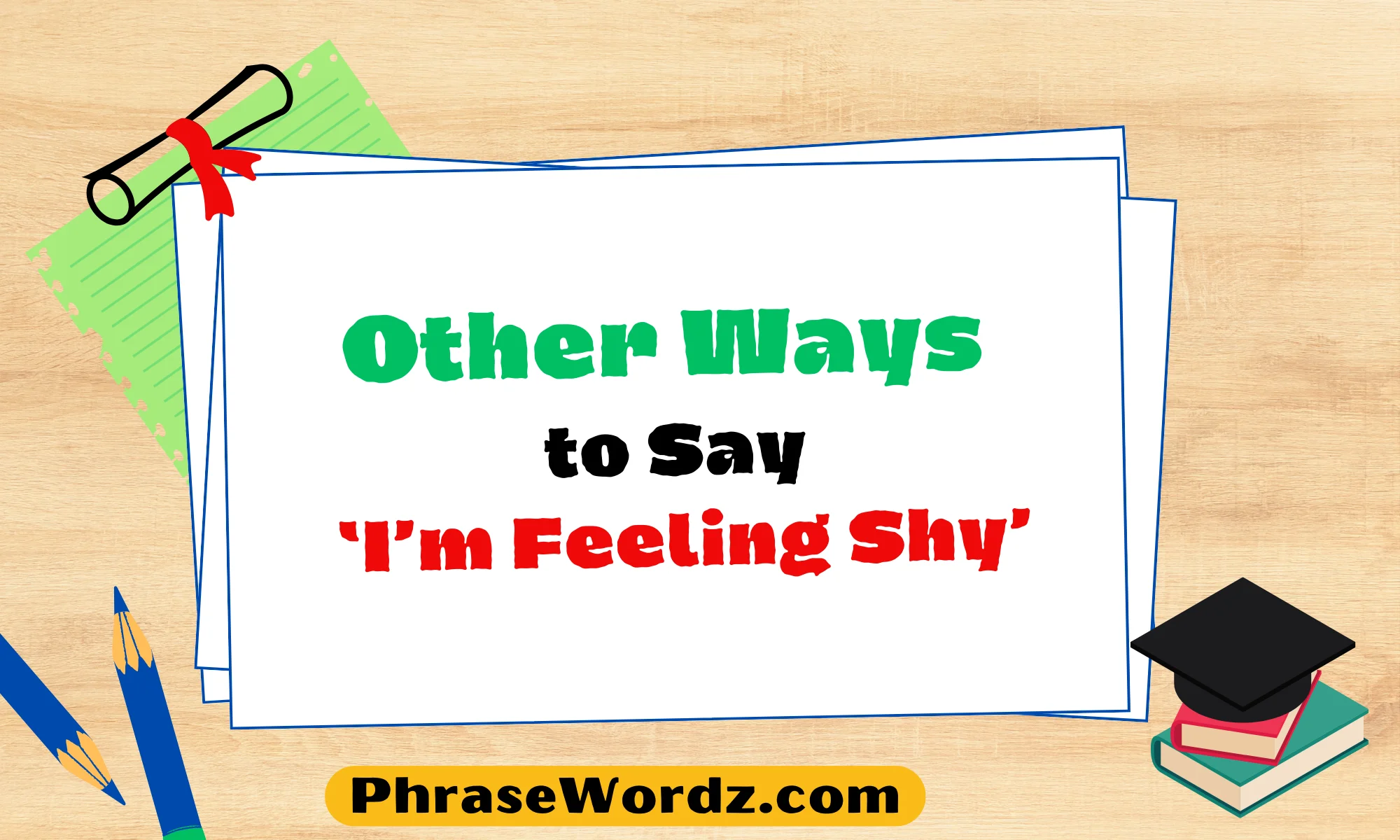 Other Ways to Say ‘I’m Feeling Shy’