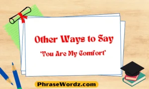 Other Ways to Say ‘You Are My Comfort’