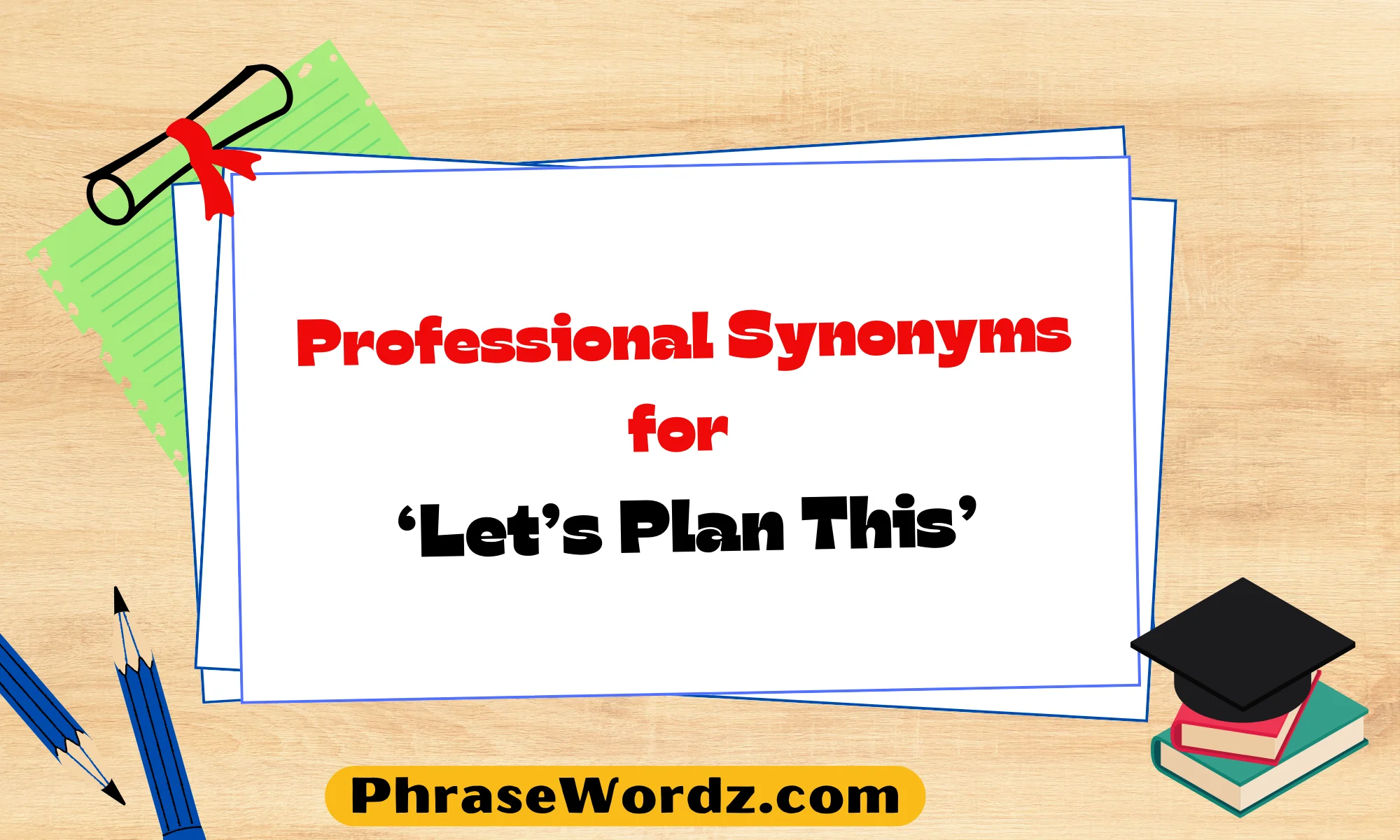Professional Synonyms for ‘Let’s Plan This’