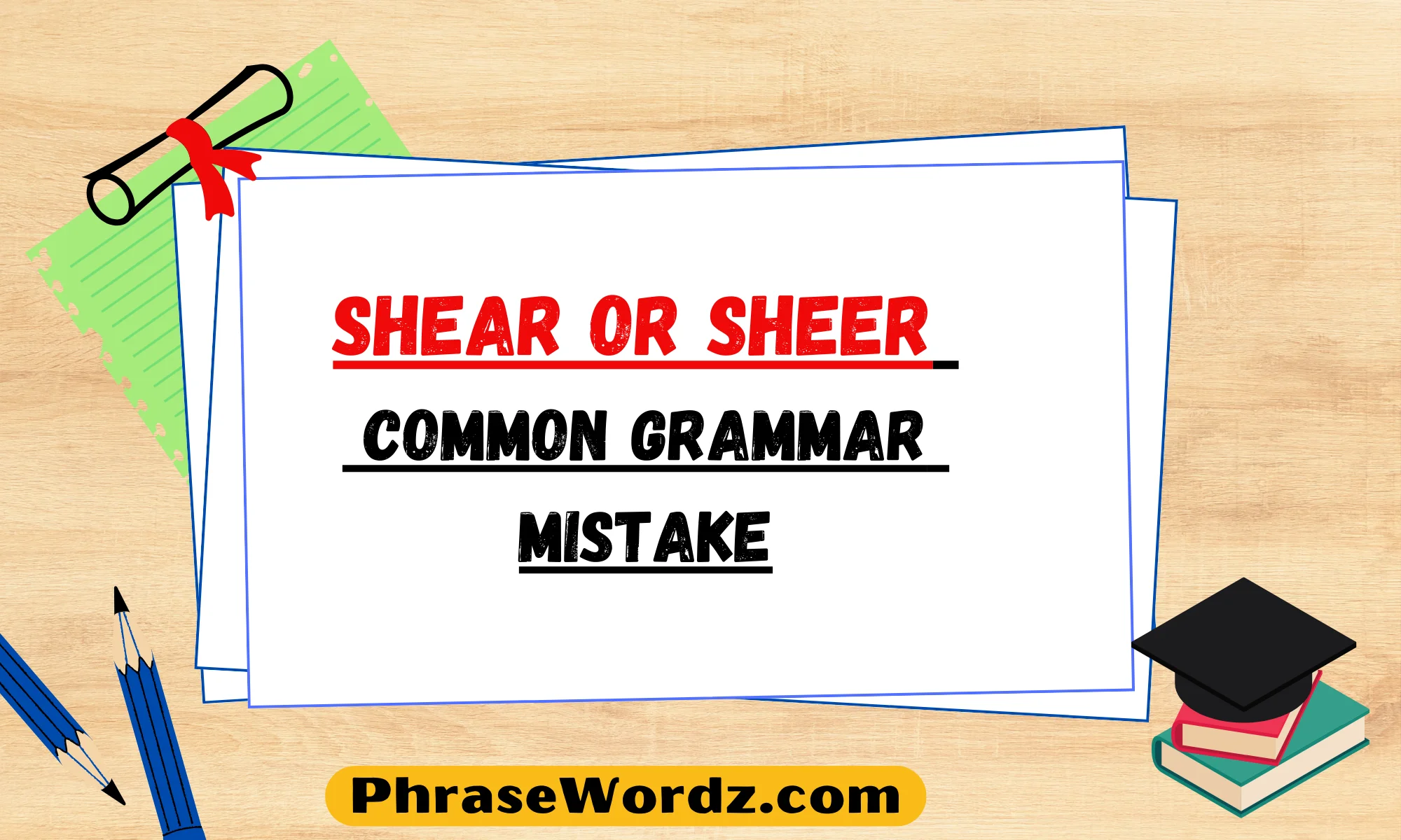 Shear or Sheer - Common Grammar Mistake