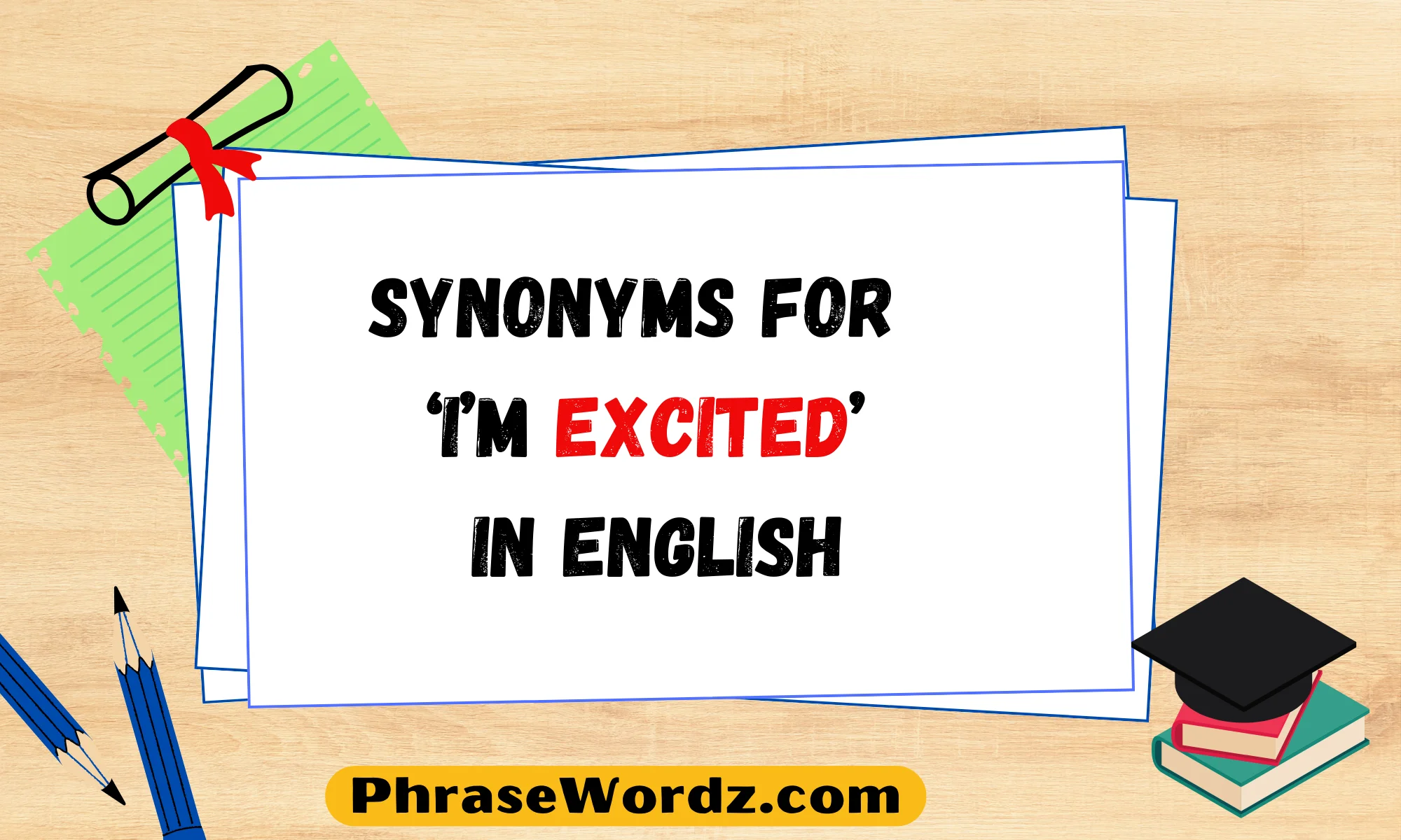 Synonyms for ‘I’m Excited’ in English