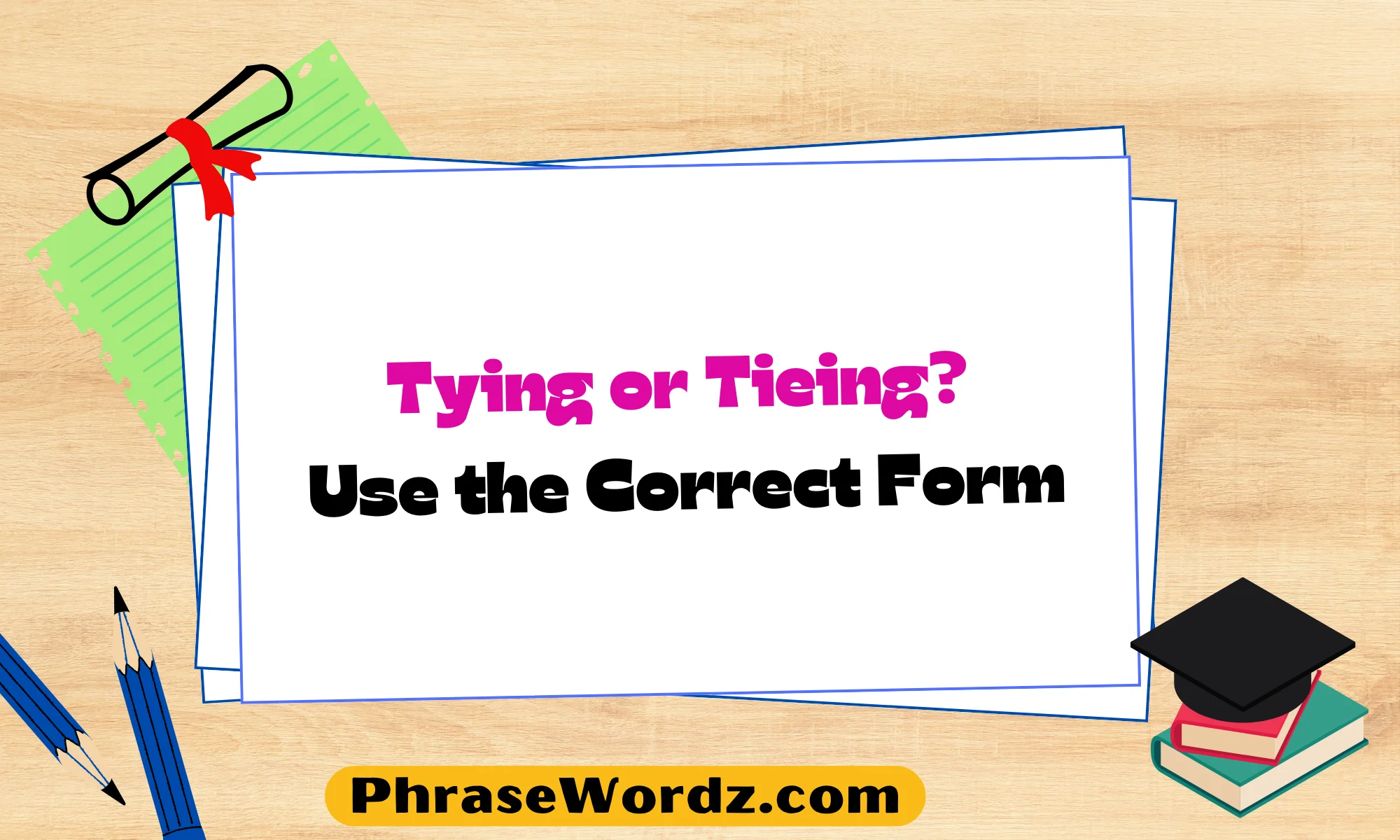 Tying or Tieing? Use the Correct Form