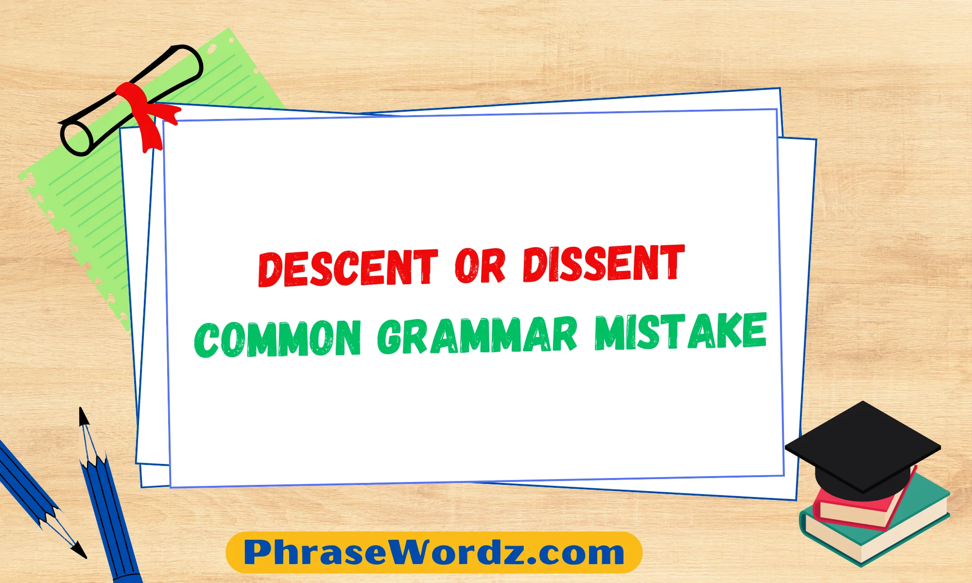 descent-or-dissent-common-grammar-mistake