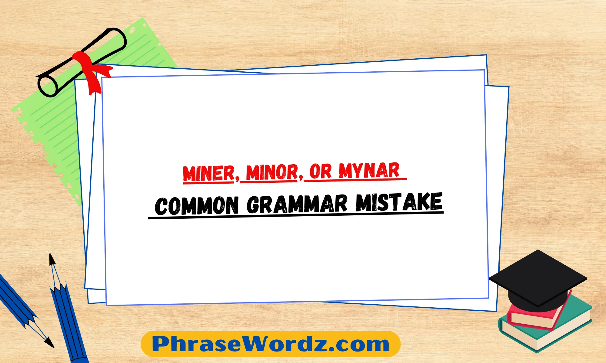 Miner, Minor, or Mynar – Common Grammar Mistake