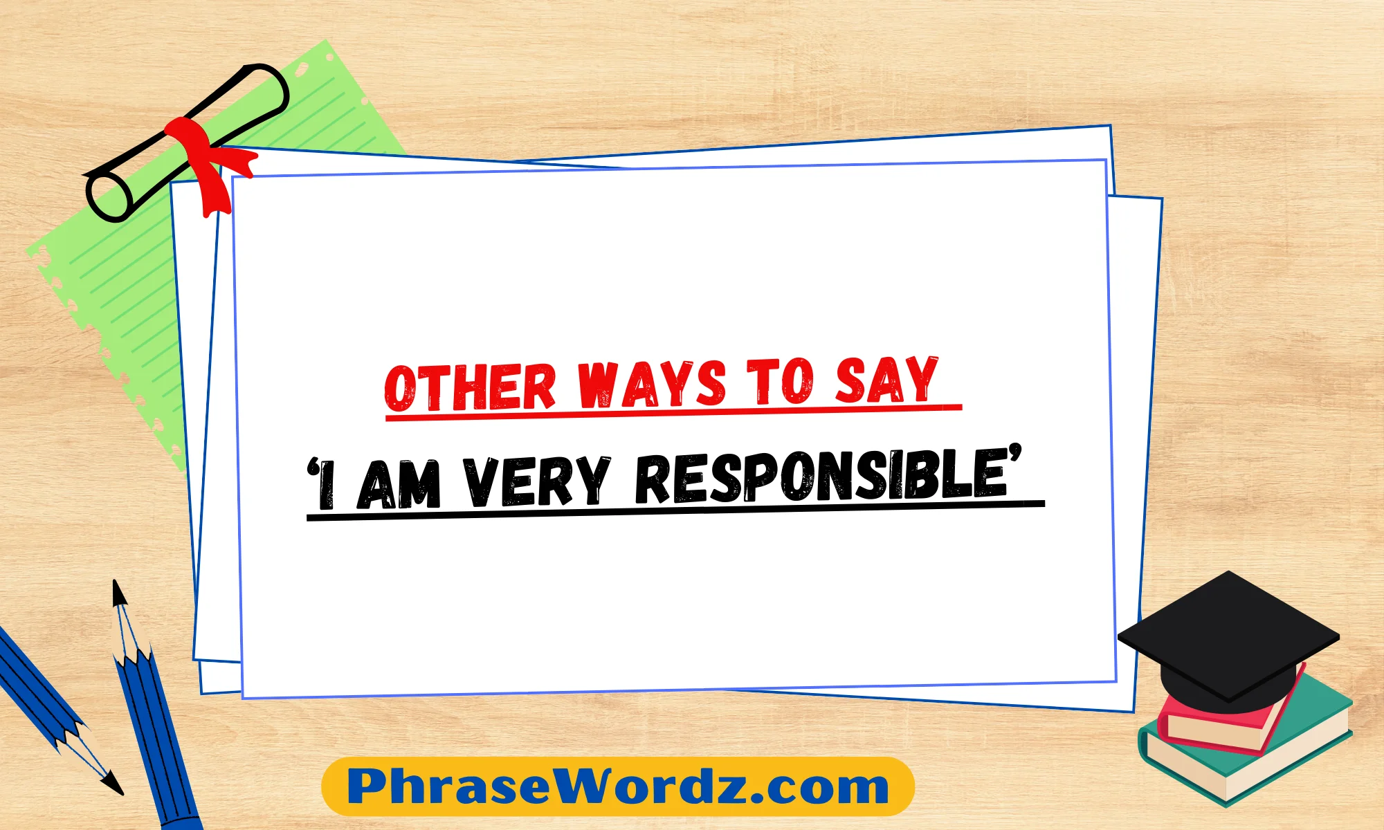 Other Ways to Say ‘I Am Very Responsible’