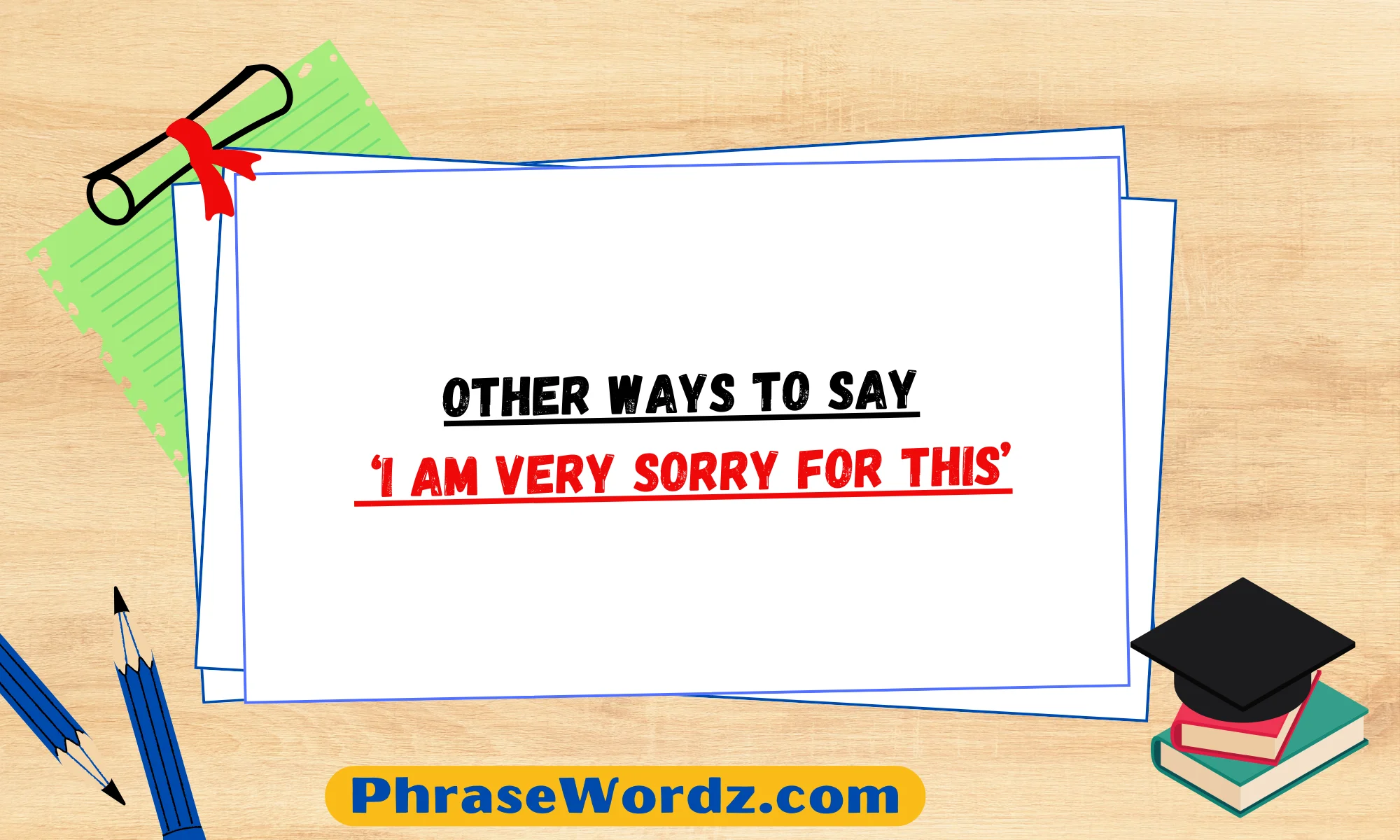 Other Ways to Say ‘I Am Very Sorry for This’