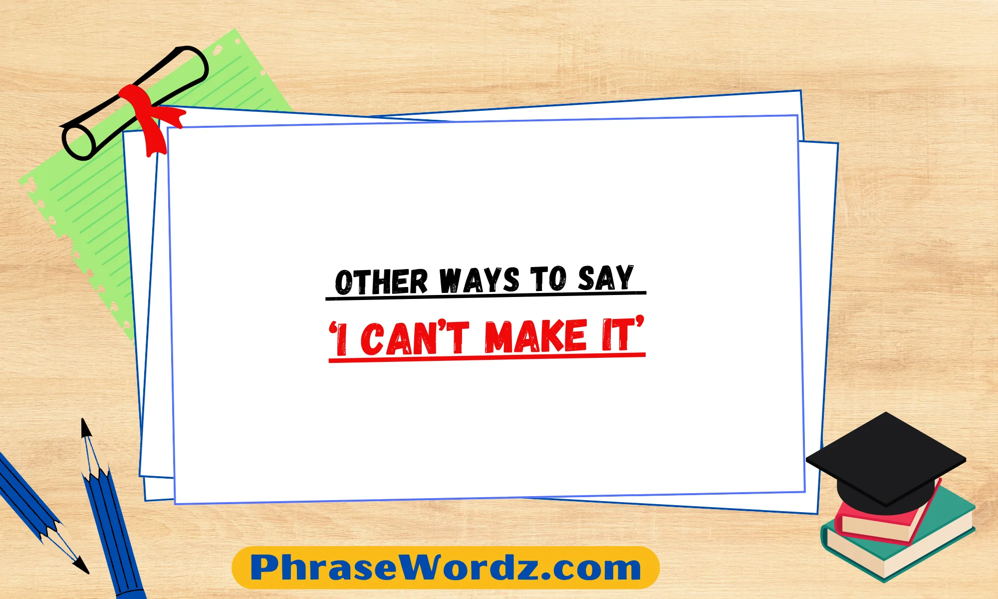 Other Ways to Say ‘I Can’t Make It’