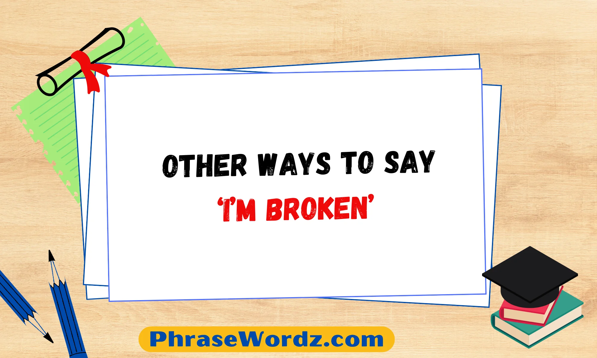 Other Ways to Say ‘I’m Broken’