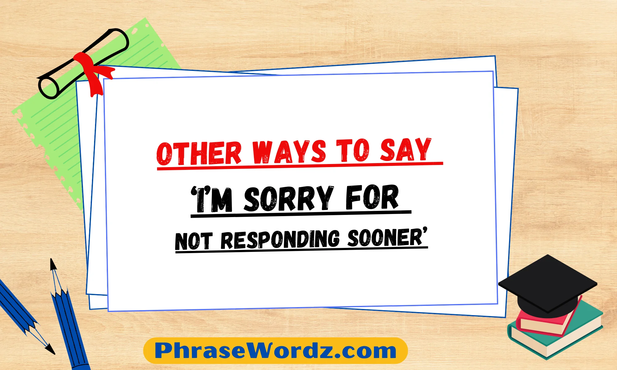 Other Ways to Say ‘I’m Sorry for Not Responding Sooner’