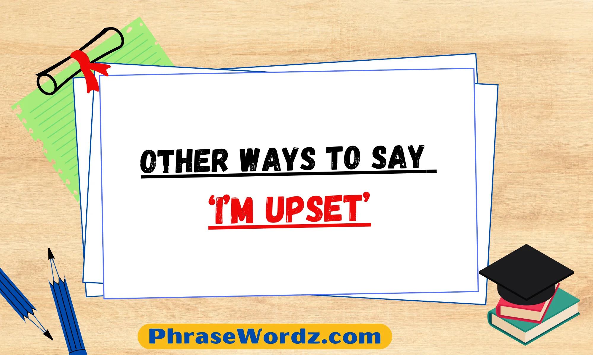 Other Ways to Say ‘I’m Upset’