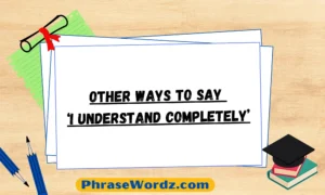 Other Ways to Say ‘I Understand Completely’