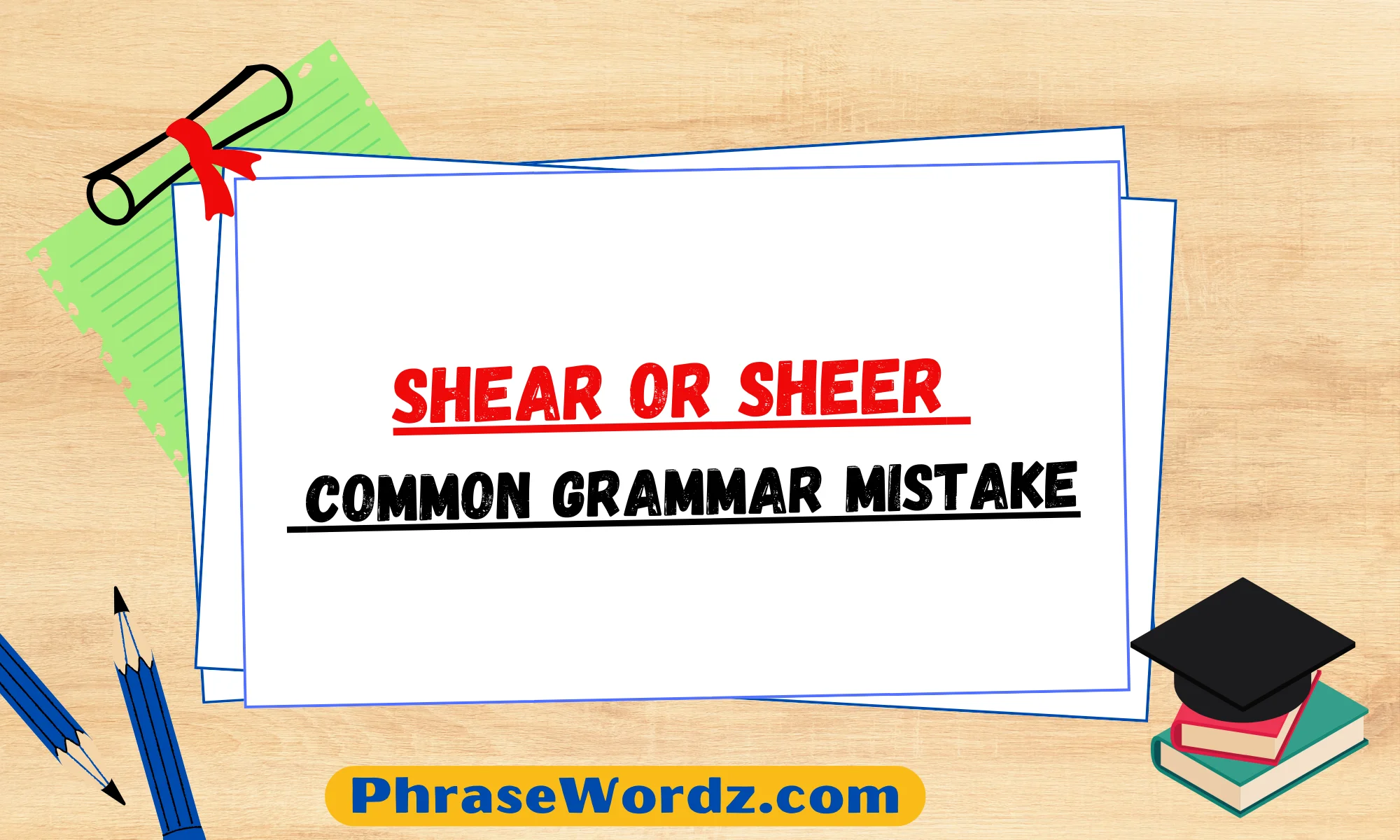 Shear or Sheer - Common Grammar Mistake