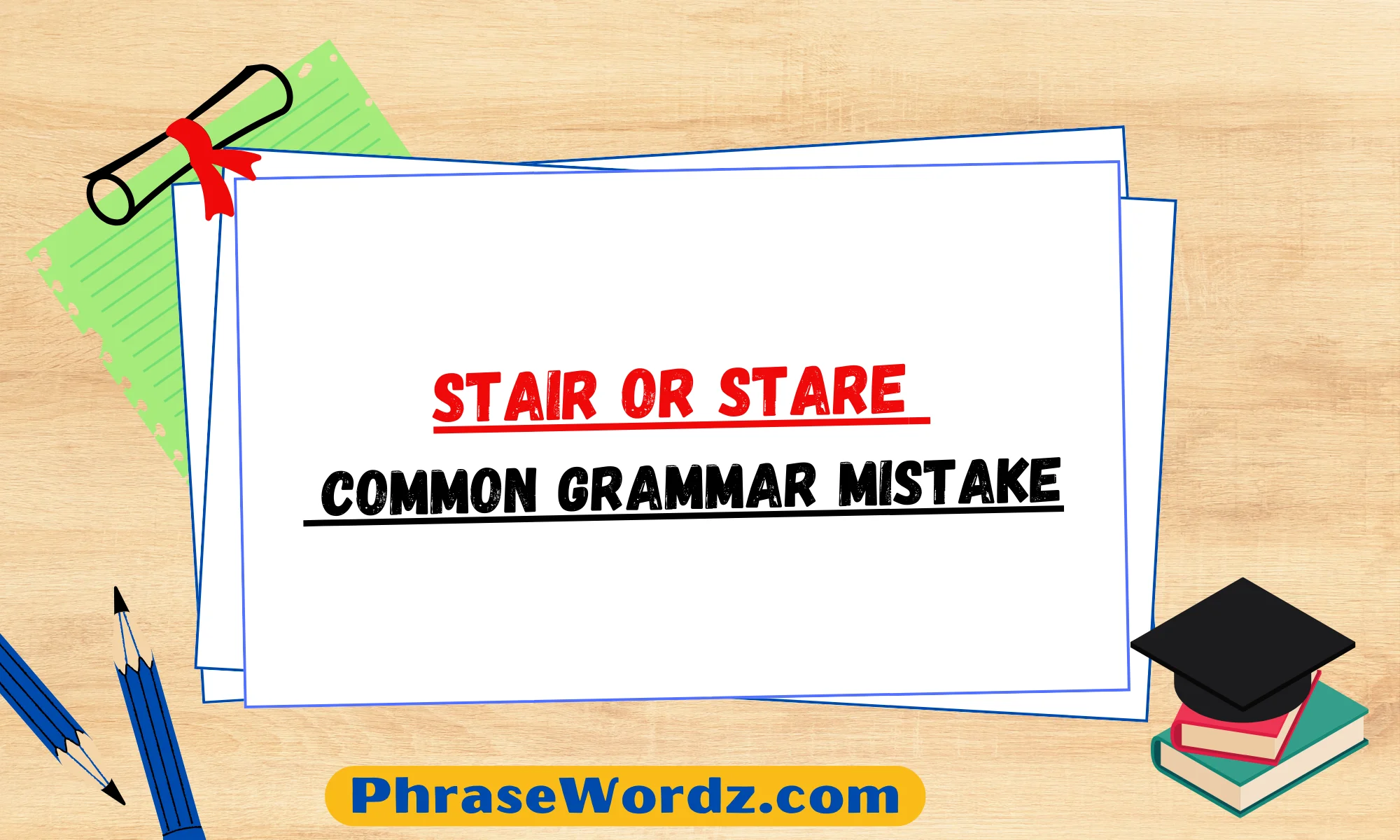 Stair or Stare - Common Grammar Mistake