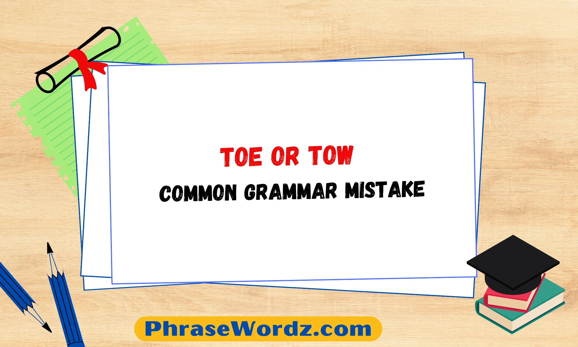 Toe or Tow - Common Grammar Mistake