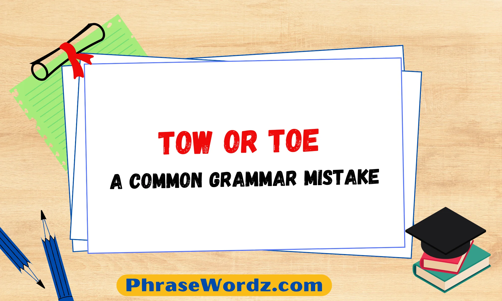 Tow or Toe: A Common Grammar Mistake